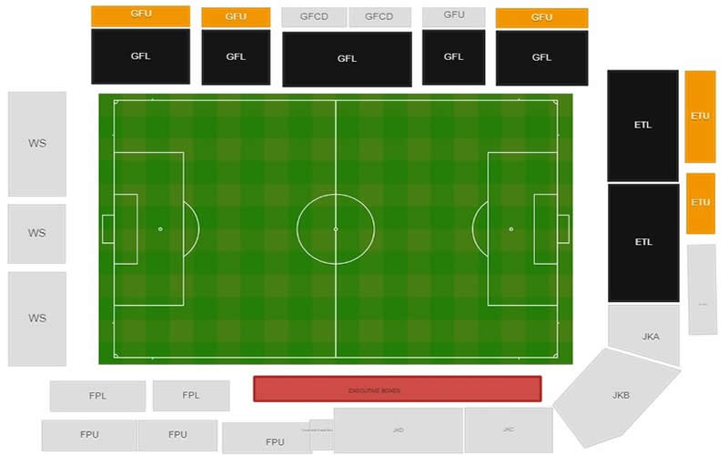 Tannadice Park, Dundee, Scotland, United Kingdom Seating Plan