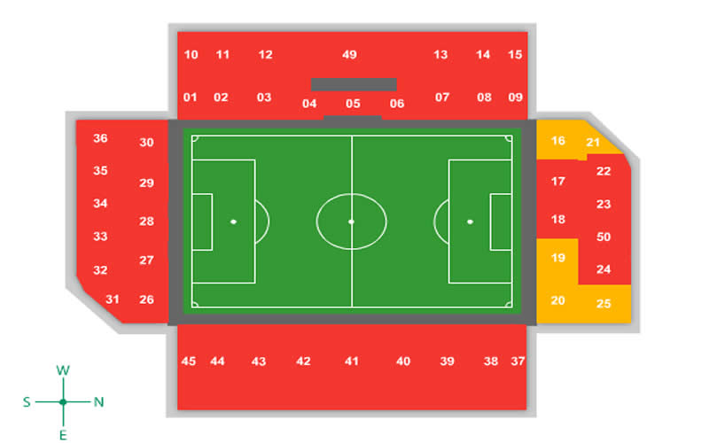 Easter Road, Edinburgh, Scotland, United Kingdom Seating Plan
