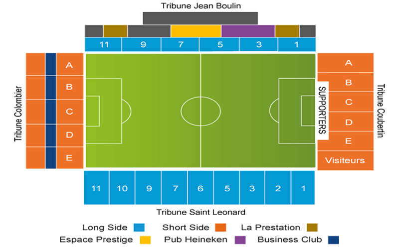 Stade Raymond Kopa, Angers, France Seating Plan
