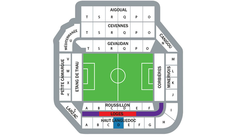 Stade de la Mosson, Montpellier, France, France, Metropolitan Seating Plan