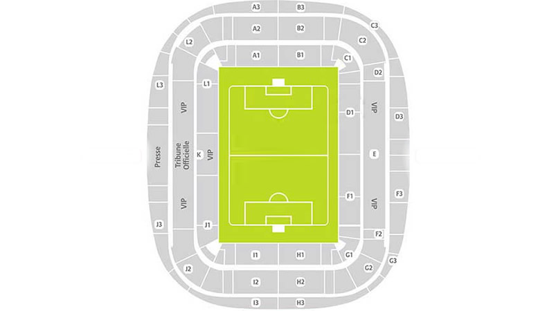 Stade De Nice, Nice, France, France Seating Plan
