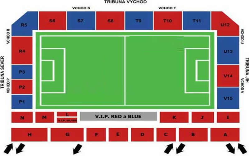 Doosan Arena, Plzen, Czech Republic Seating Plan