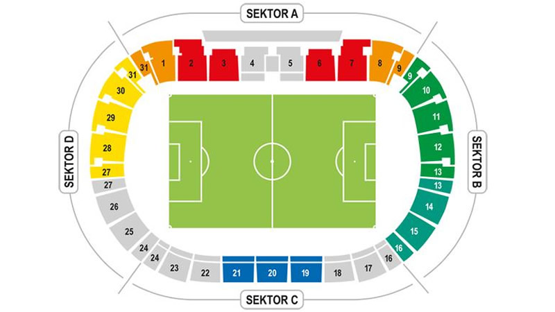 Stadion Letzigrund, Zurich, Switzerland, Switzerland Seating Plan