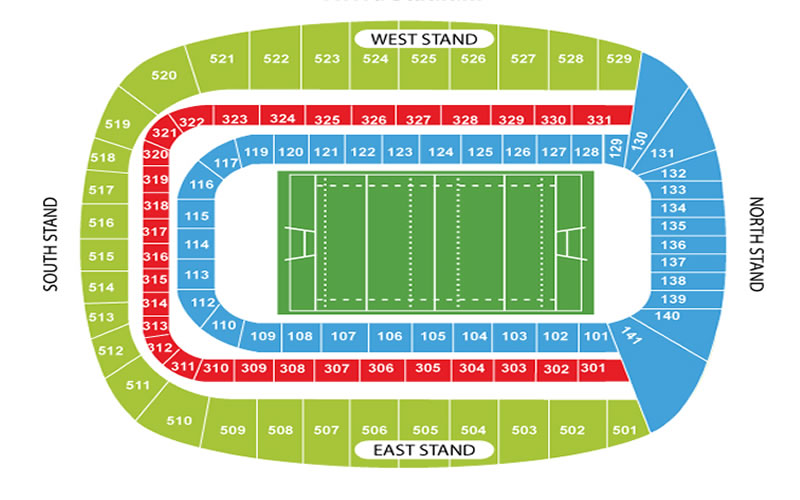 Aviva Stadium, Dublin, Ireland Seating Plan