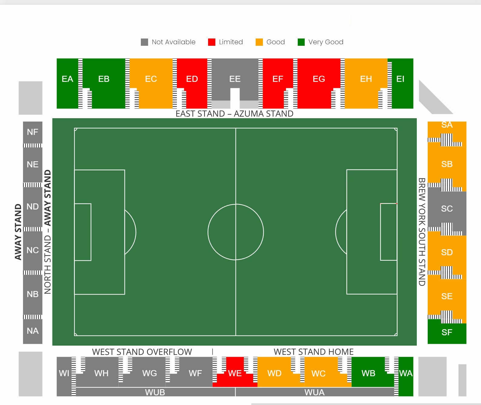 LNER Stadium, Lincoln, England, United Kingdom Seating Plan