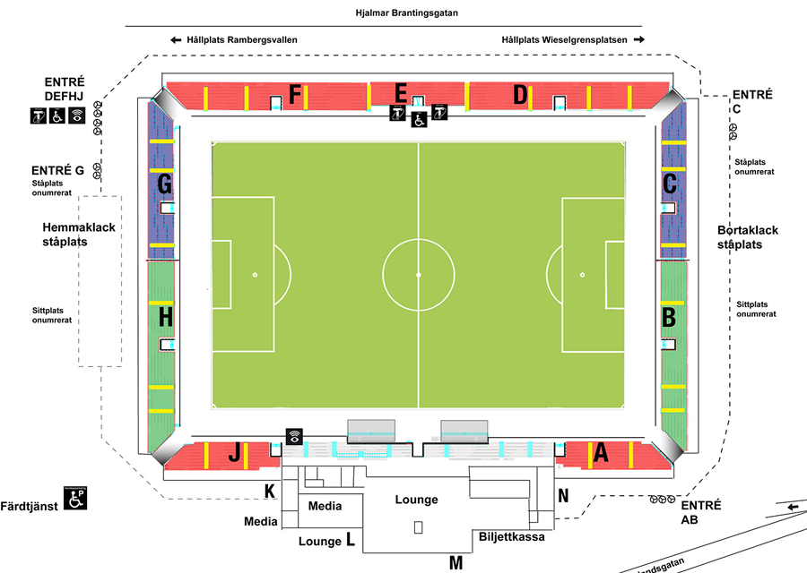 Bravida Arena, Gothenburg, Sweden Seating Plan