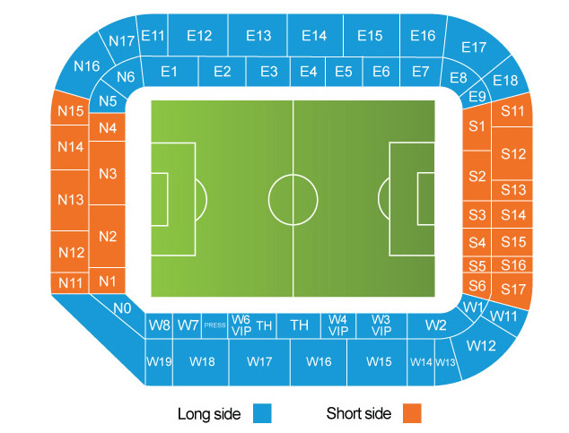 Constant Vanden Stock Stadium, Anderlecht, Belgium Seating Plan