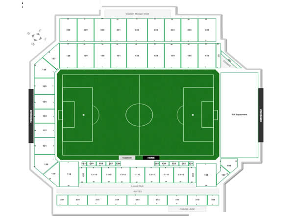 Q2 Stadium, Austin, Texas, United States Seating Plan