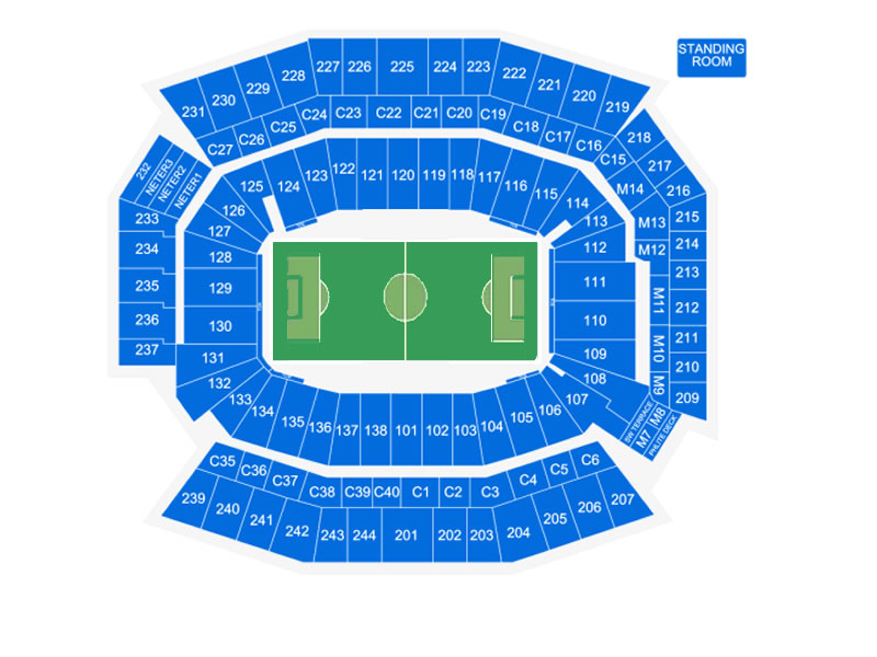 Lincoln Financial Field, Philadelphia, United States Seating Plan