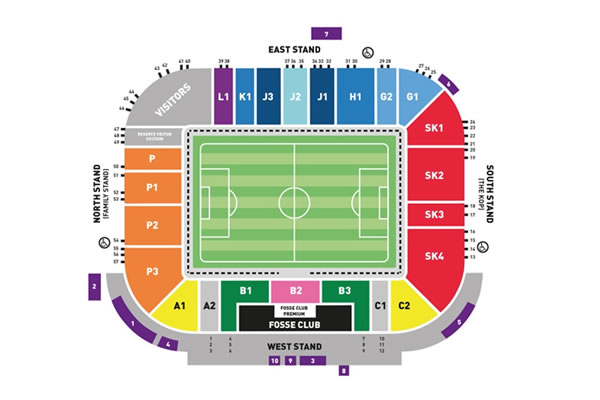 King Power Stadium, Leicester, United Kingdom Seating Plan