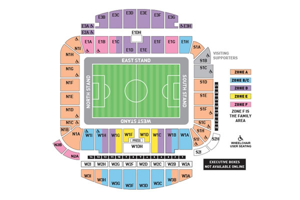 Amex Stadium, Falmer, United Kingdom Seating Plan