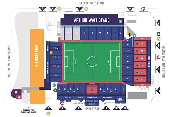 Selhurst Park Stadium , London, United Kingdom Seating Plan