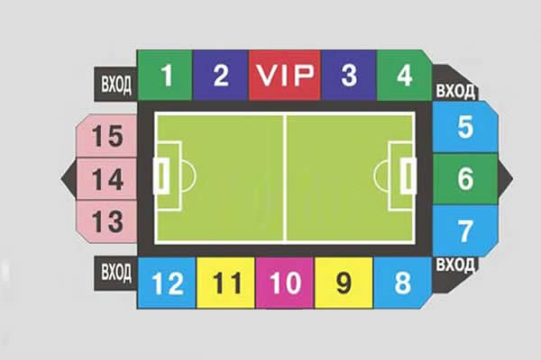 Sheriff Stadium, Tiraspol , Moldova, Republic of Seating Plan