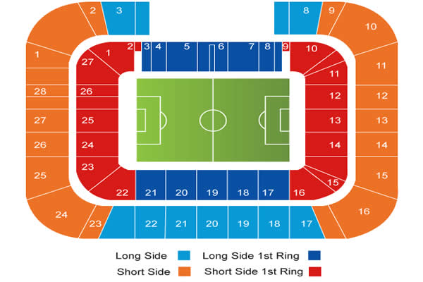 Stadion Salzburg, Salzburg, Austria Seating Plan