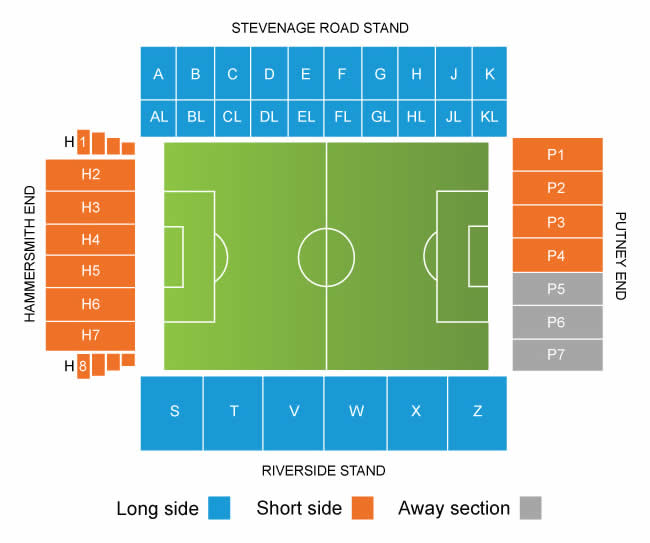 Craven Cottage, London, England, United Kingdom Seating Plan