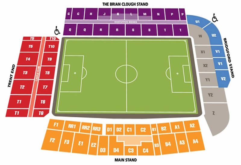 The City Ground, Nottingham, United Kingdom Seating Plan