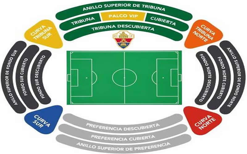 Estadio Manuel Martinez Valero, Elche, Spain Seating Plan