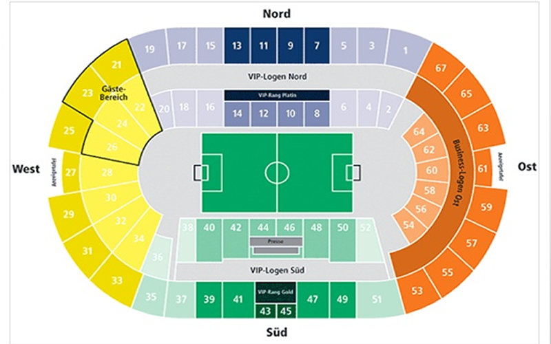 Weserstadion, Bremen, Germany Seating Plan