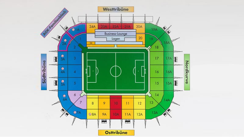 Borussia-Park, Monchengladbach, Germany Seating Plan
