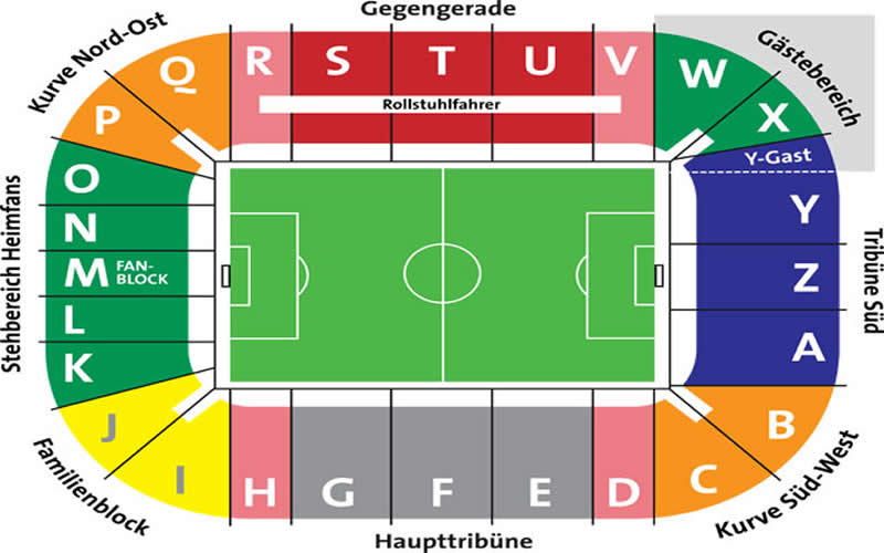 Augsburg Arena, Augsburg, Germany Seating Plan